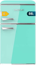 Cecotec Kleiner Kühlschrank, Retro 86 l Bolero CoolMarket 2D Origin 86 Green E. 89,3 cm Höhe und 48,7 cm Breite, Grün, 2-türiger Kühlschrank, Eisfach
