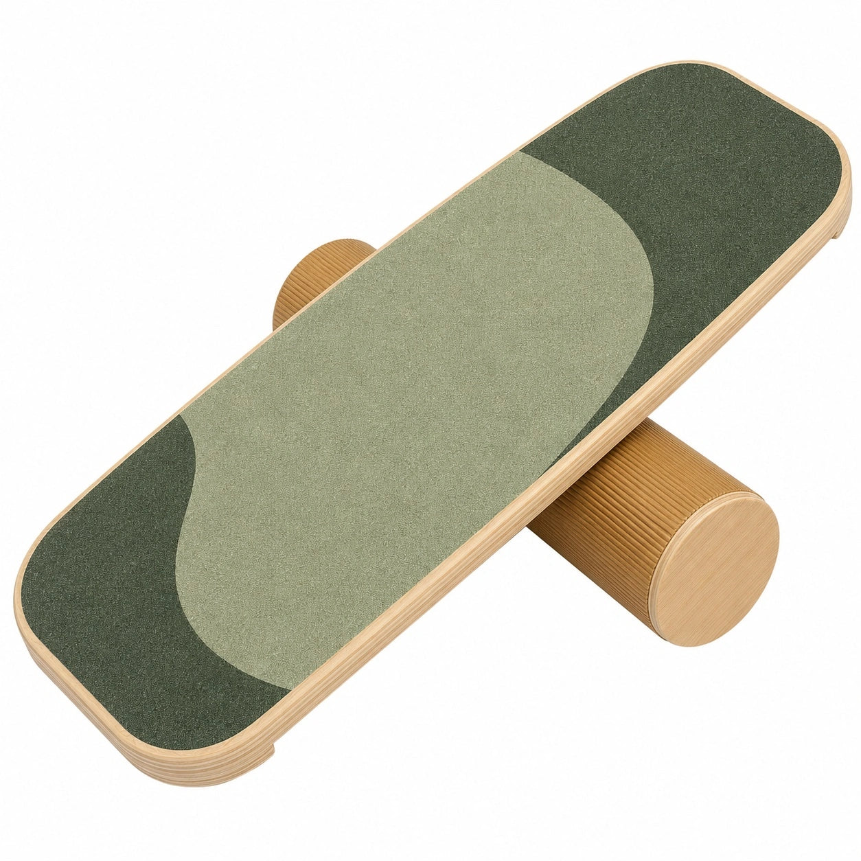 Balance-Board Holz Anti-Rutsch Oberfläche Olivgrün