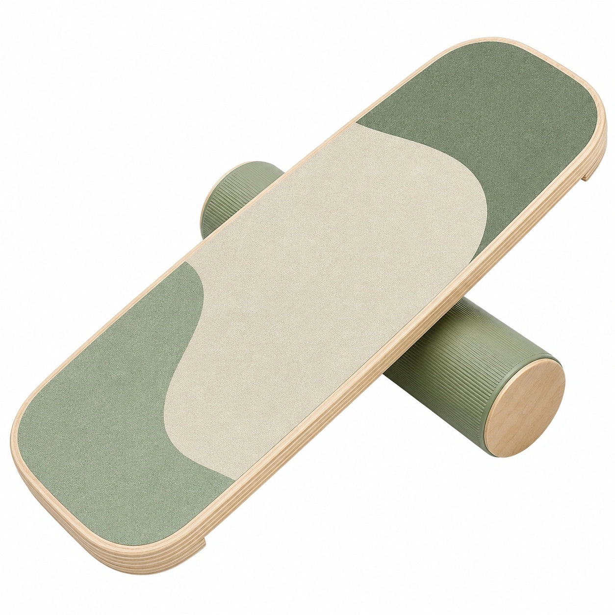 Balanceboard mit Trommel Grün/Beige