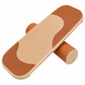 Balance-Board aus Holz mit rutschfester Oberfläche Natur/Orange