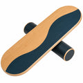 Balance Board Holz Schwarz und Natur 75x30 cm