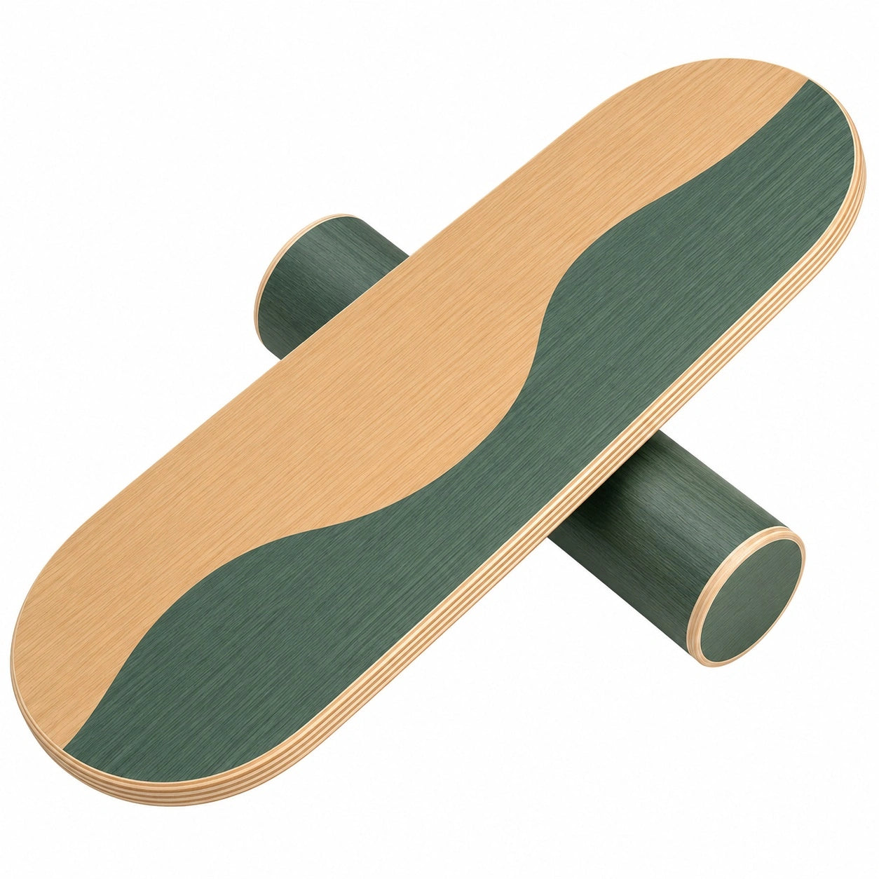 Balance Board Rollbrett Natur/Grün