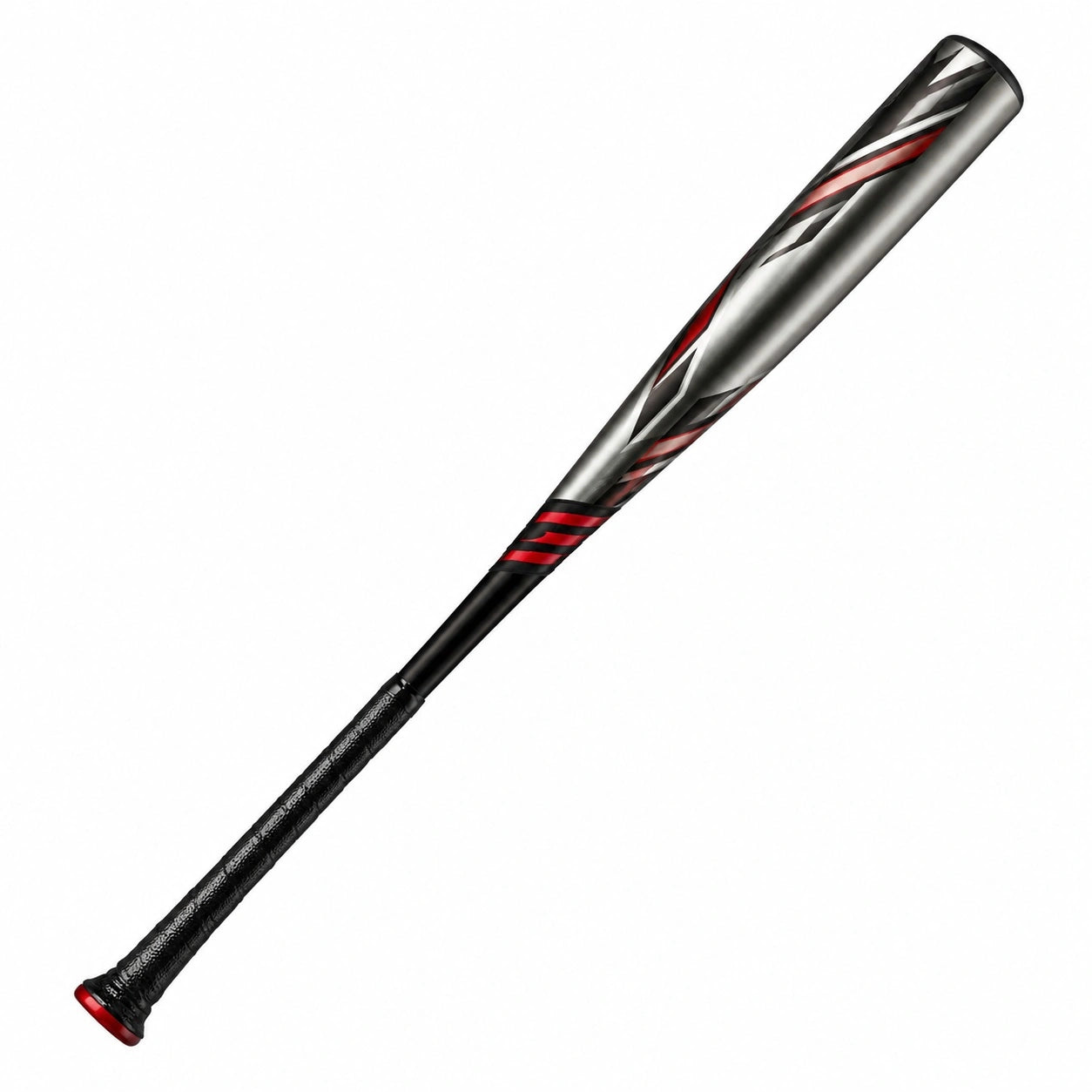 Baseballschläger Aluminium Silber/Schwarz/Rot 80 cm