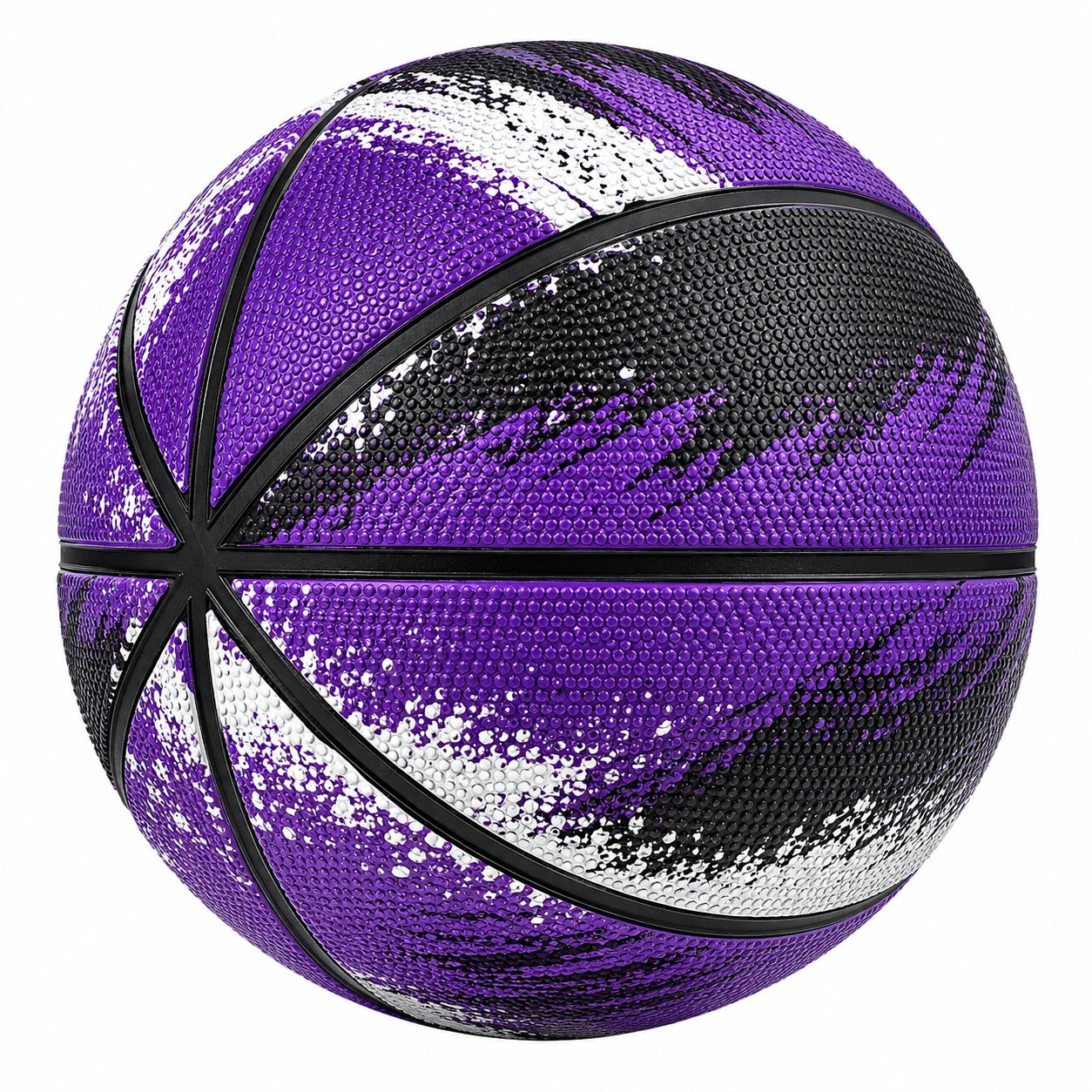 Basketball Lila Schwarz Weiß für Indoor- und Outdoor-Spiele