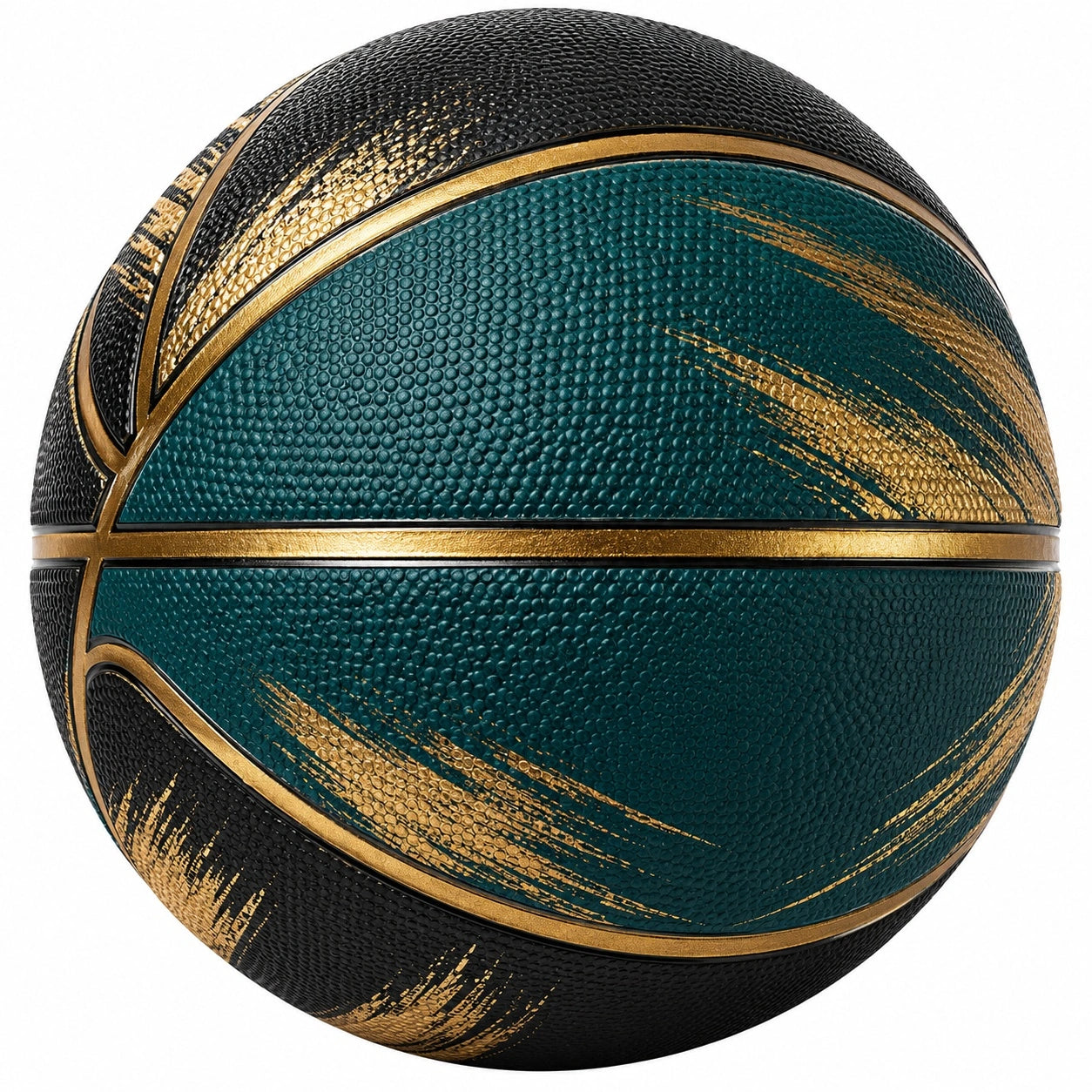 Outdoor-Basketball mit Griffigem Design Grün/Schwarz/Gold