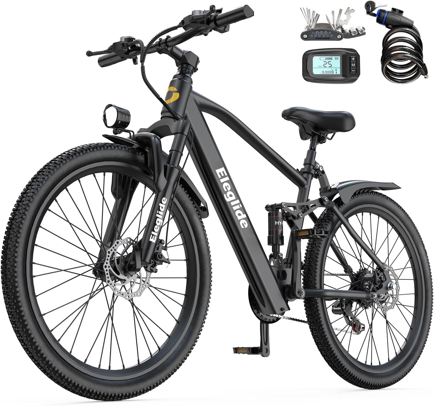 Eleglide 26'' Elektrofahrrad, City E-Bike mit 250 W Motor und 36 V 13 Ah Akku Pedelec Cityräder Elektrofahrrad, Höchstgeschwindigkeit 25 km/h