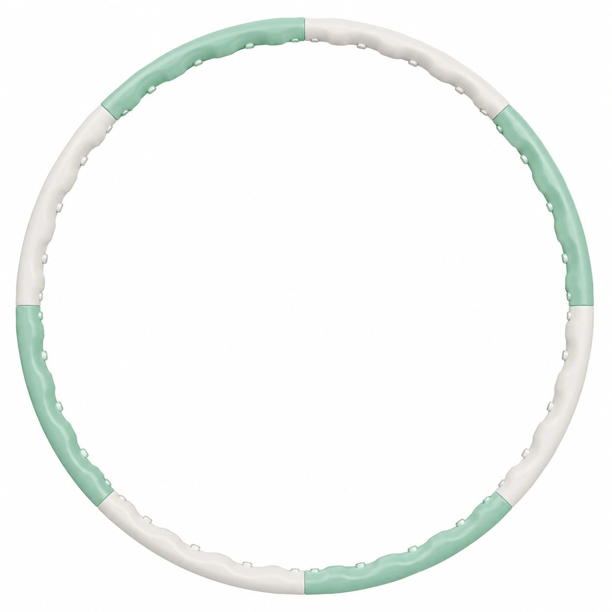Fitness Hula Hoop Reifen mit Massagefunktion, Grün/Weiß, Ø 100 cm, 1.20 kg