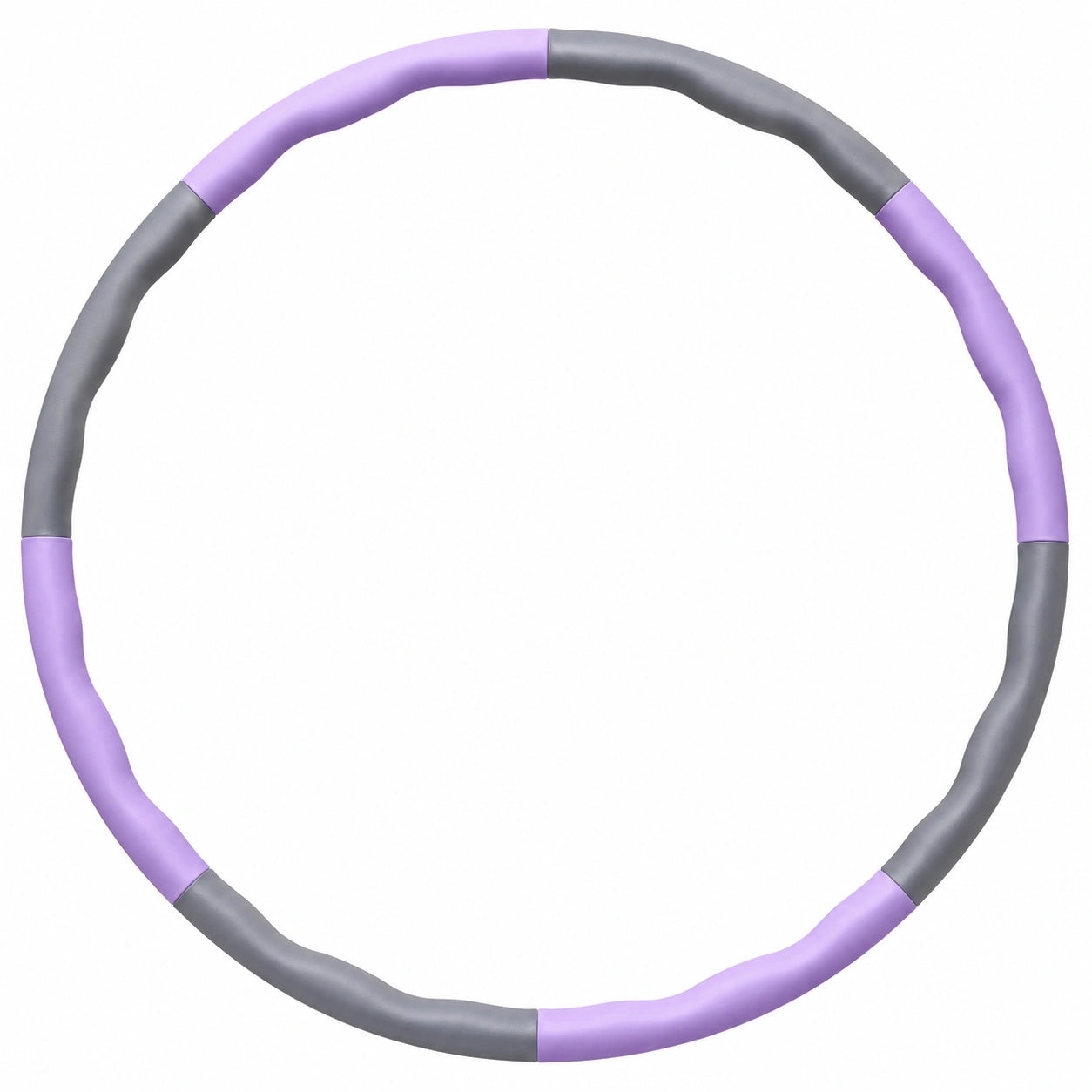 Fitness Hula-Hoop Reifen Lila/Grau, 100 cm, Abnehmbar