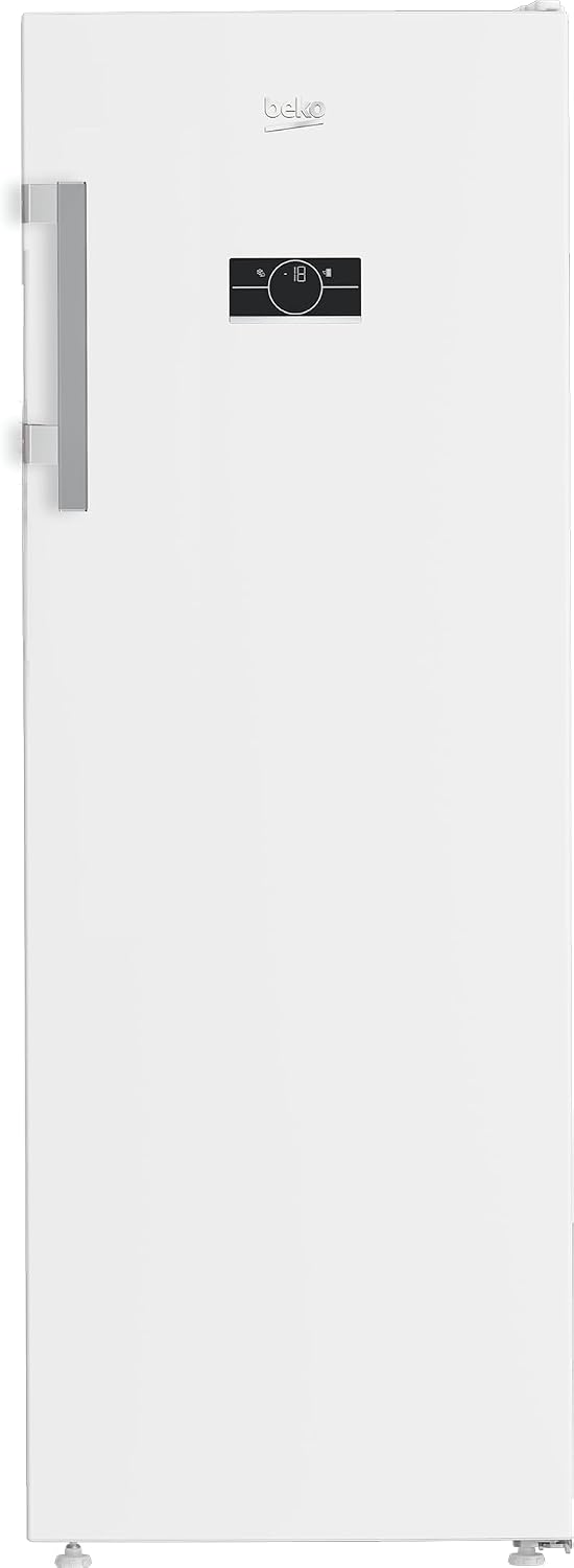 Beko Gefrierschrank B5RFNE295 W freistehender Gefrierschrank, 260 l Gesamtrauminhalt, 38 dB, 5 Gefrierschubladen, 2 Gefrierfächer, NoFrost, Türalarm