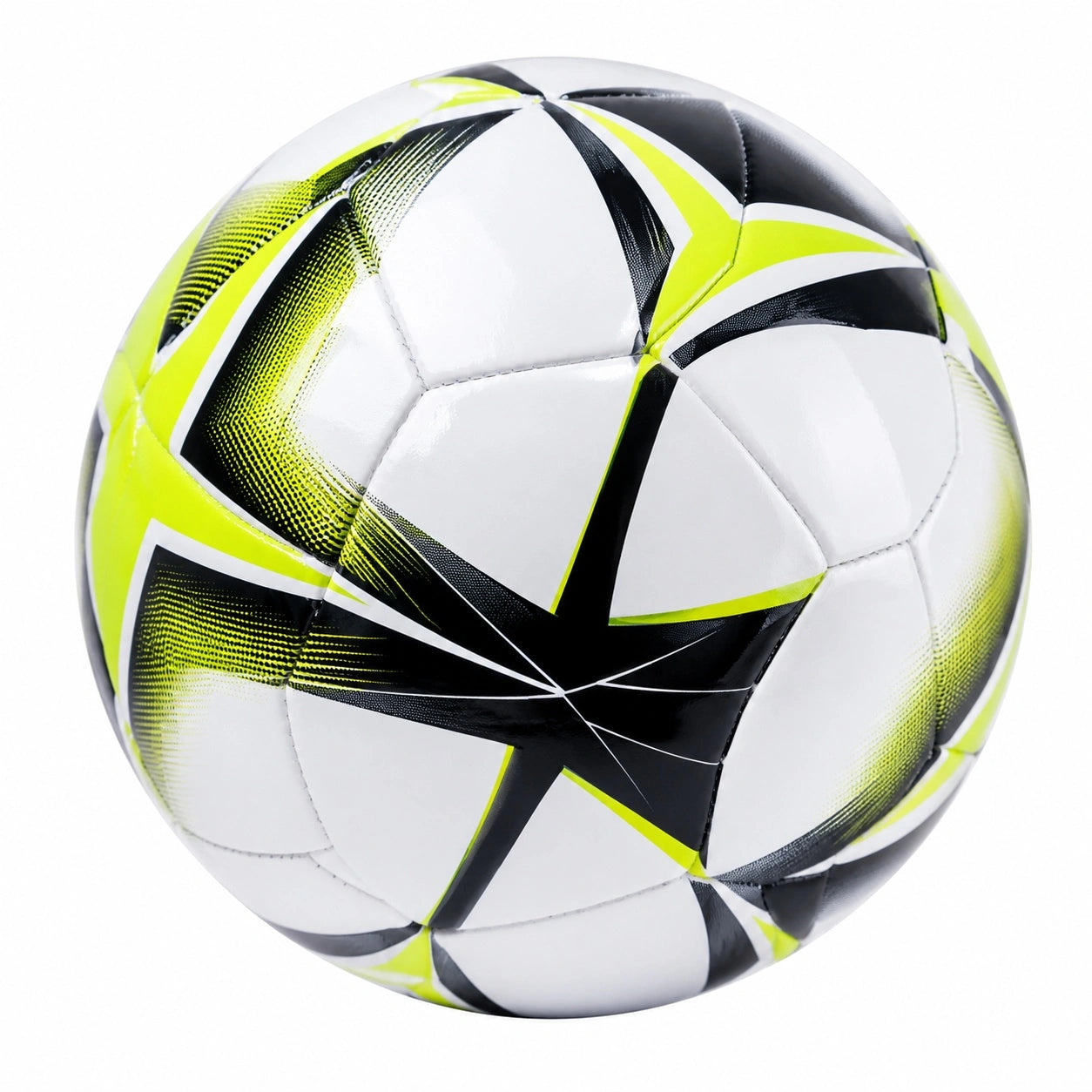 Fußball Größe 5 Weiß/Neon Gelb