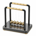 Newton Pendel Kugelspiel Schwarz/Gold mit 5 Metallkugeln