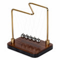 Newtonpendel mit 5 Edelstahlkugeln und Holzsockel