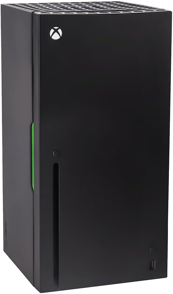 Ukonic Xbox Series X thermoelektrischer Mini-Kühlschrank, für bis zu 12 Dosen, 10 l, AC-/Auto-Nutzung, Ladeanschluss, Schwarz