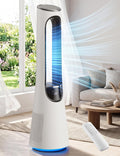 MEPTY 38' Bladeless Tower Fan for Bedroom, Bladeless Fan with 5-Color LED, 120°Adjustable Oscillating, 20 Speeds & 4 Modes, Quiet DC Motor