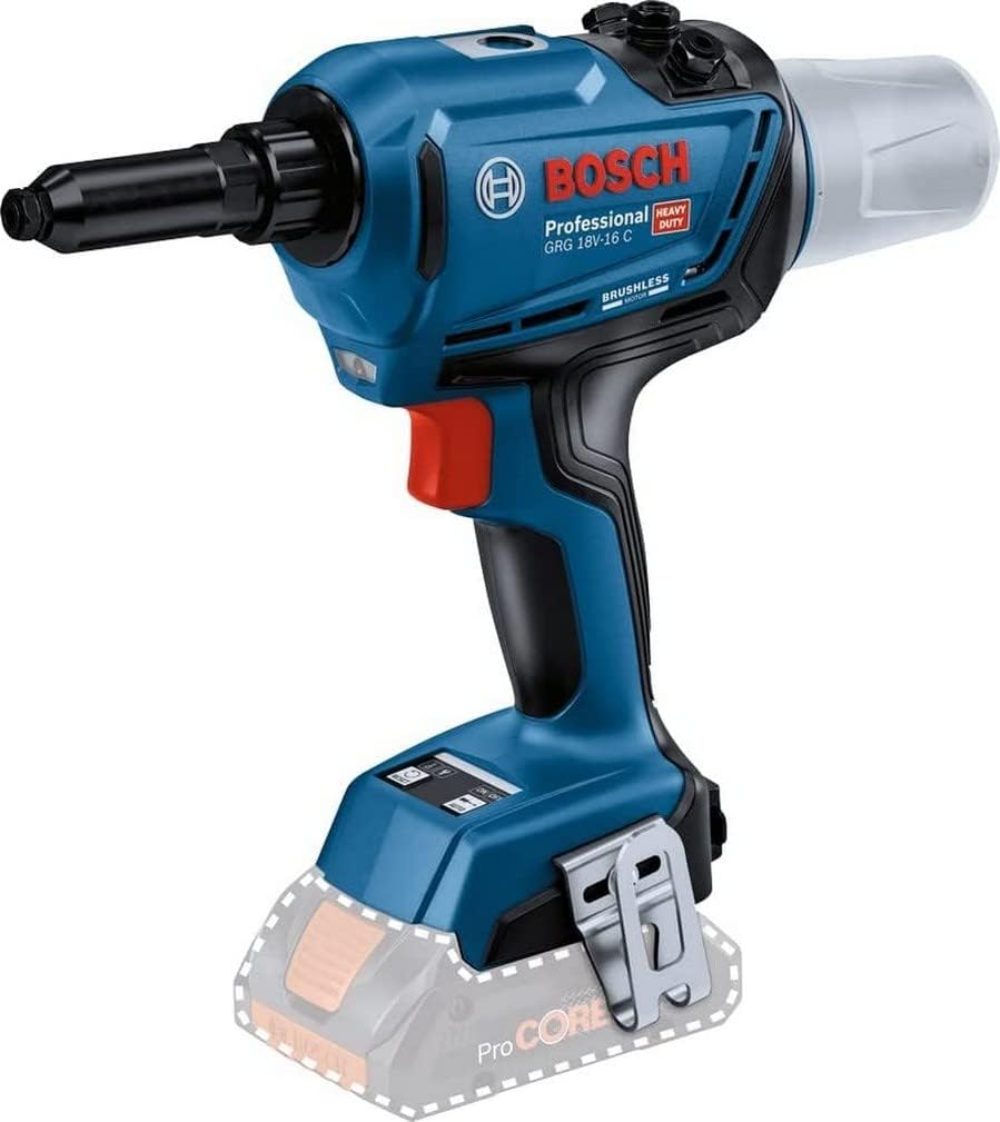 Bosch Professional 18 V System Akku Nietpistole GRG 18 V-16 C, Ohne Akku/ Ladegerät, Hublänge 25 mm, Zugkraft max. 16.000 N