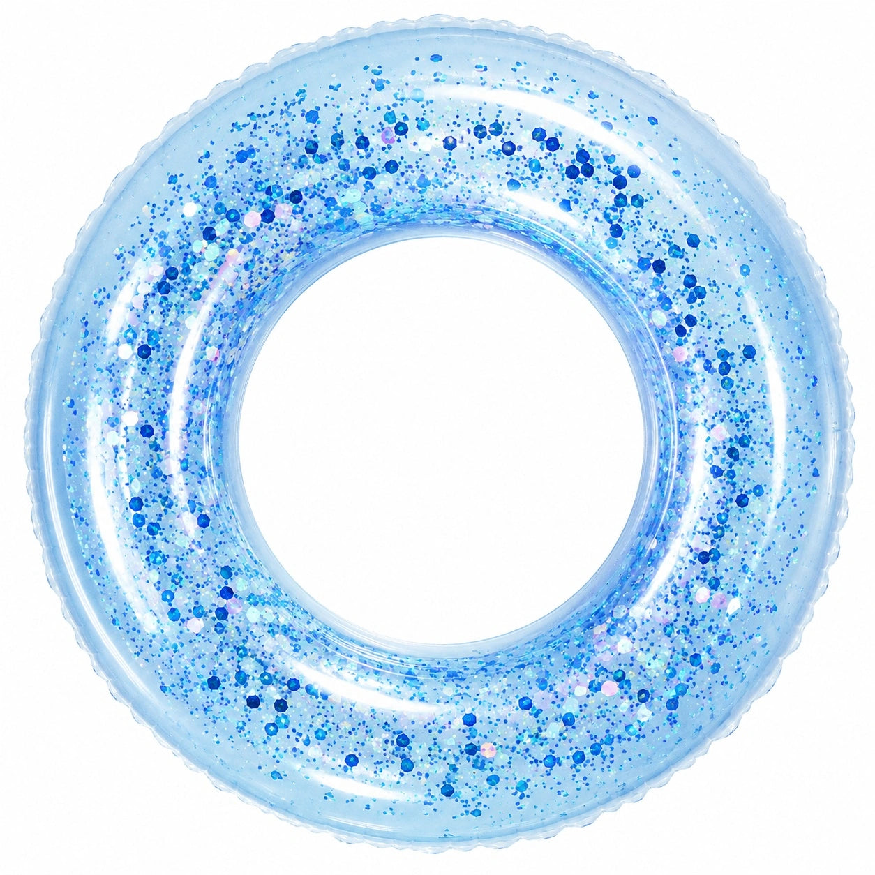 Glitzernder Aufblasbarer Schwimmring Blau 90cm