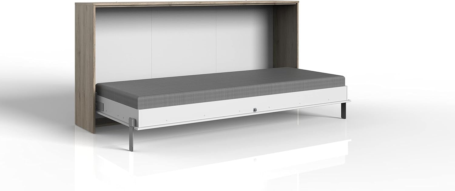 M Möbel-Direkt Deutschlands schnelle Möbel Bett Klapp Juist , in 90 × 200 cm, 120 × 200 cm und 140 × 200 cm, Schrankbett in Eiche San Remo oder Weiß