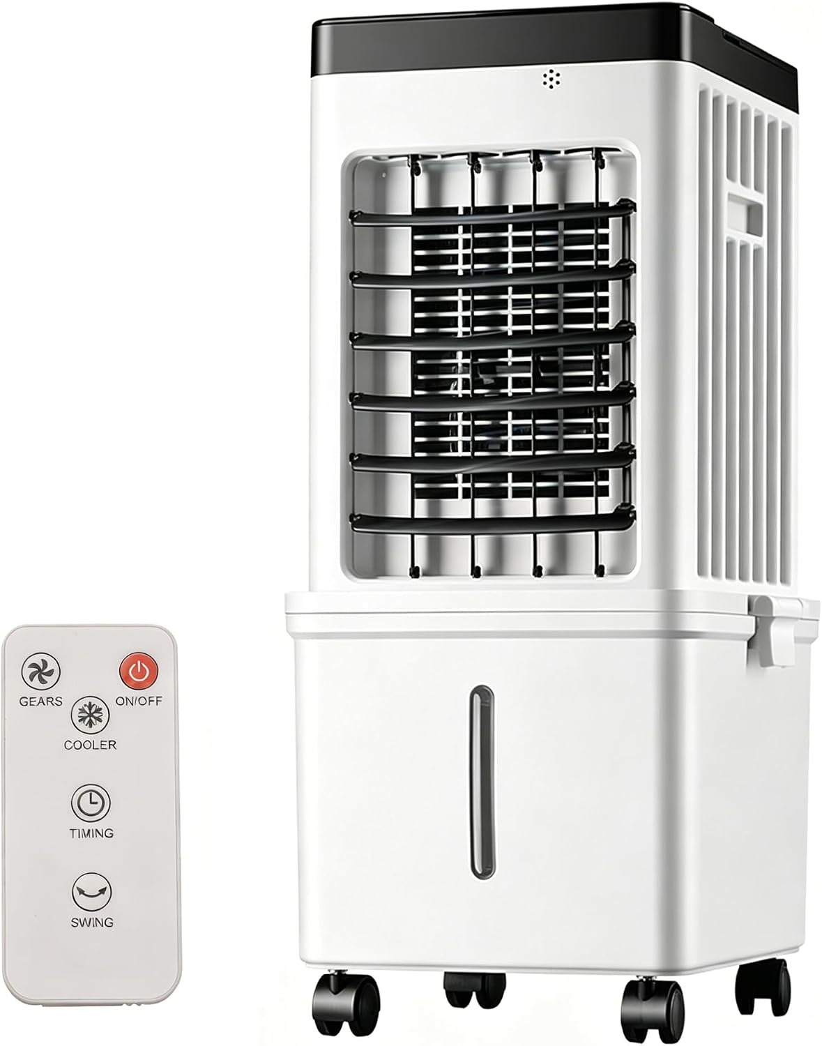 Kouamor 3-In-1 LuftküHlventilator Luftbefeuchter Mobile Klimaanlage, 60 Cm Tragbarer LuftküHler, 7, 5h Timer, 7, 5-h-Timer, 15l Wassertank