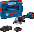 Bosch Professional 18 V System Akku-Winkelschleifer GWS 18 V-8, Inkl. 2x Akku GBA 4.0 Ah, Ladegerät GAL 18 V-40, Scheibendurchmesser 125 mm, L-BOXX