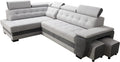 Robin Inspire Sofa Robin Grand linkes L-Eck mit Schlaffunktion , 277 × 180 cm, Liegefläche 200 × 126 cm, Kopfstützen und Relaxfunktion, Bettkasten
