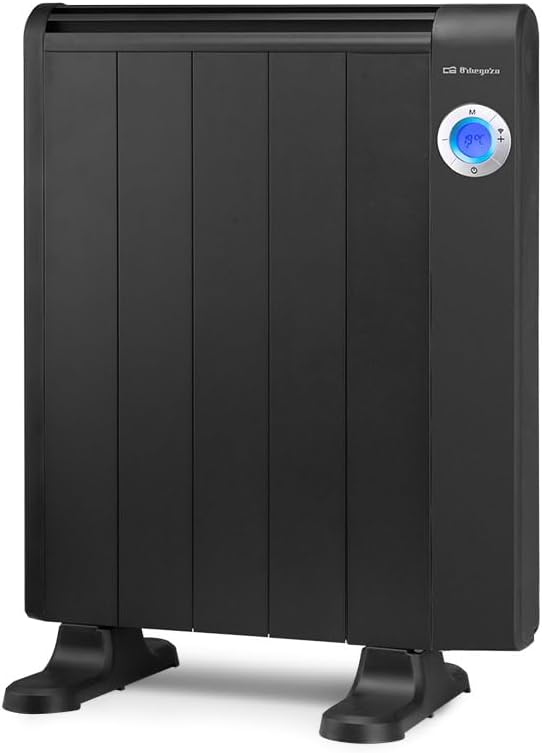 Orbegozo RRW 805 Heizstrahler, 800 W, WLAN, Schwarz, 5 Elemente, Tägliche und wöchentliche Programmierung, Fernbedienung, LCD-Display, Touch-Steuerung
