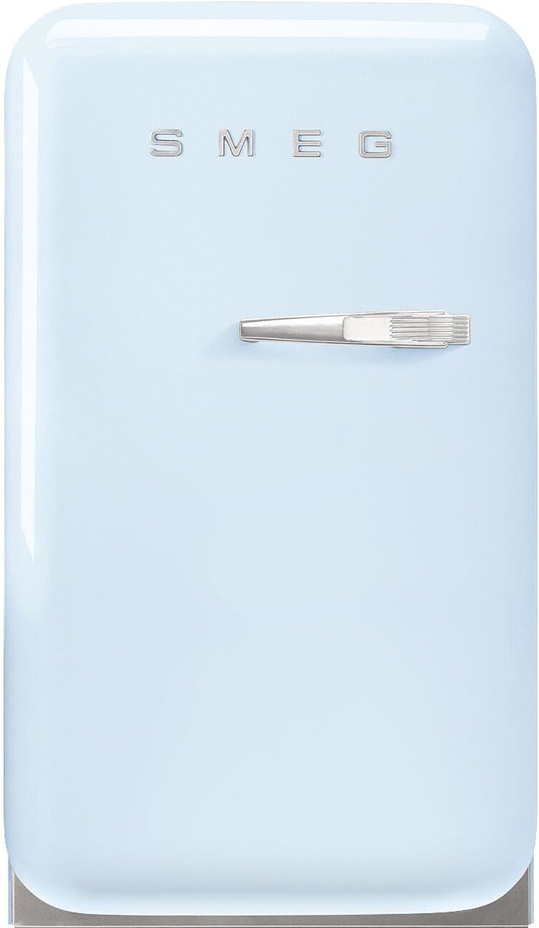 Smeg, 34 l, Höhe 72,5 cm, FAB5LDPB6 Minibar Kühlschrank, Eine Tür, Scharniere links, Statische Kälte, 2 verstellbare Einlegeböden, Azurblau