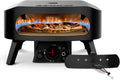 Cozze 13' Pizzaofen Gas Schwarze Edition mit rotierender Pizzastein, Pizza in 2 Minuten, 600°C, 34, 5 cm, Stahl