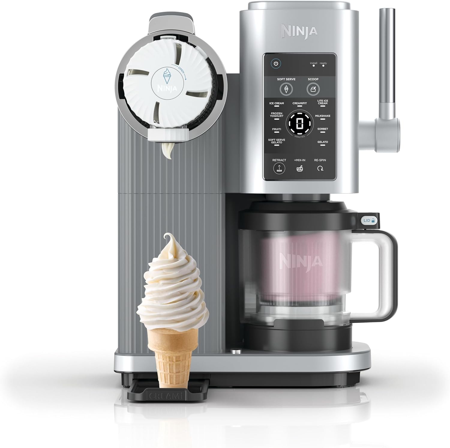 Ninja CREAMi Scoop & Swirl Eismaschine mit 2 Behältern, NC701EU, 13 Funktionen, Für Eiscreme, Softeis, Gelato, Sorbet, Milchshakes und mehr