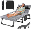 MOPHOTO Klappbarer Loungesessel 5-Position, Tragbarer Outdoor-Chaiselongue zum Sonnenbräunen, Geeignet für Pool, Strand, Terrasse zum Sonnenbaden