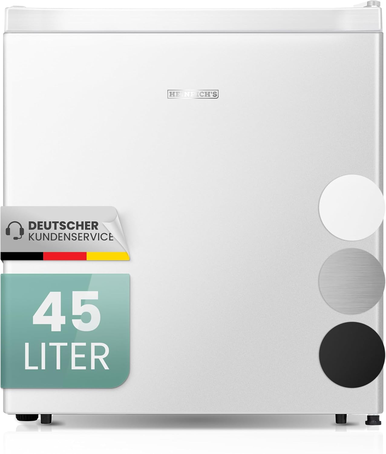 Heinrich ́s HEINRICHS Getränkekühlschrank 45L kompakt Mini-Kühlschrank, Welche Lautstärke hat der HKB 4188 W?, 39 dB, Tisch-Kühlschrank
