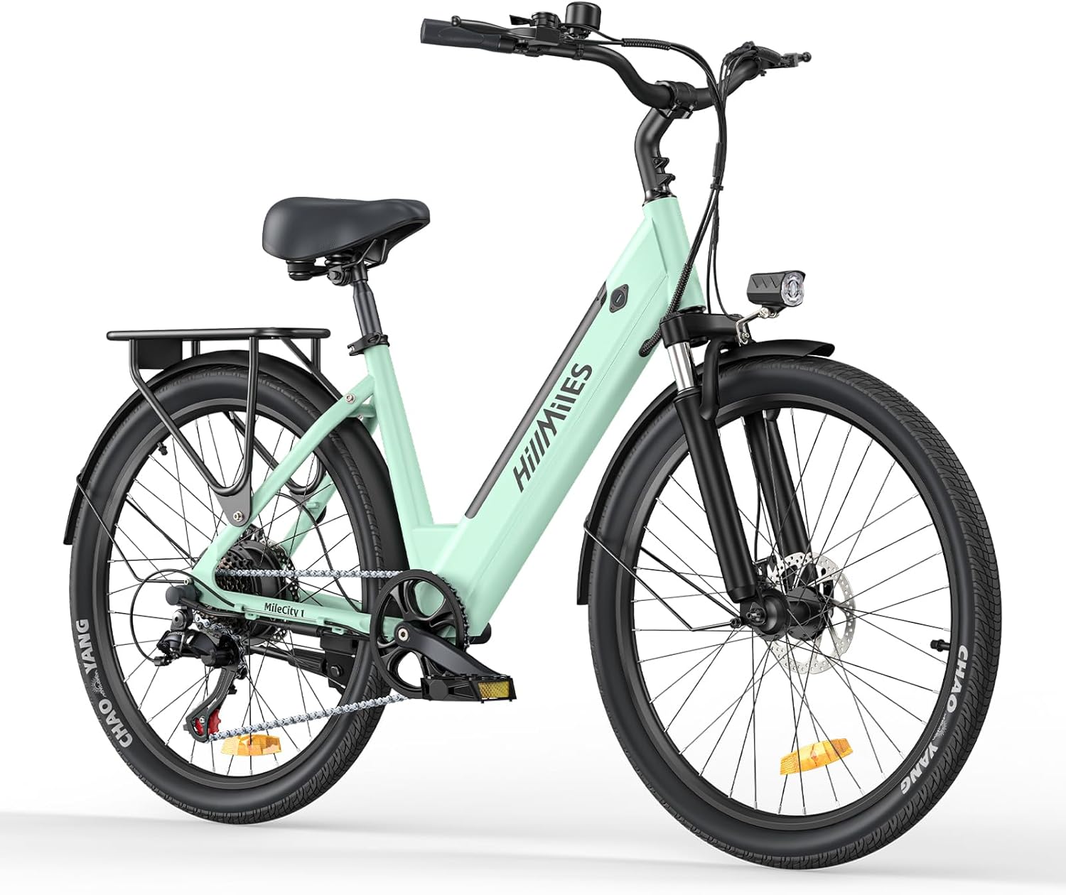 HillMiles Elektrofahrrad für Erwachsene, IP65 wasserdicht, Elektrofahrrad mit 36 V, 13 Ah, 25 km/h & Autonomie von 80, Abnehmbarer Akku, 26 Zoll