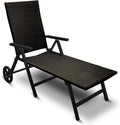 Generisch Liege Aluminium Polyrattan Roll , 120 kg, wetterbeständige Ausführung, verstellbar