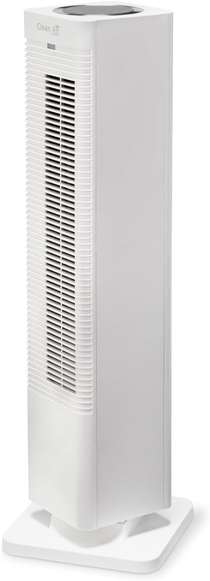 Clean Air Optima CA-904 W, Digitaler Thermostat 15-35 °C, Design Heizlüfter, Heizen und kühlender Brise, Heizung: 1000/2000 Watt, Oszillation 80o