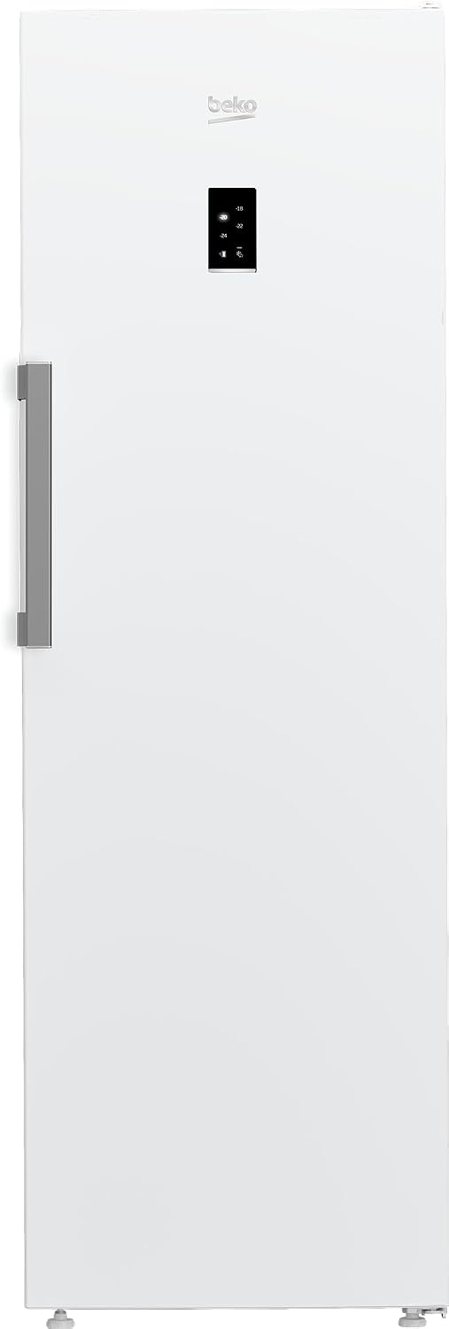 Beko B7RFNE316 W Gefrierschrank, 286 l Nettovolumen, 34 dB, No Frost, Schnellgefrierfunktion, Multifunktionsdisplay, 5 Gefrierschubladen + 3 Fächer