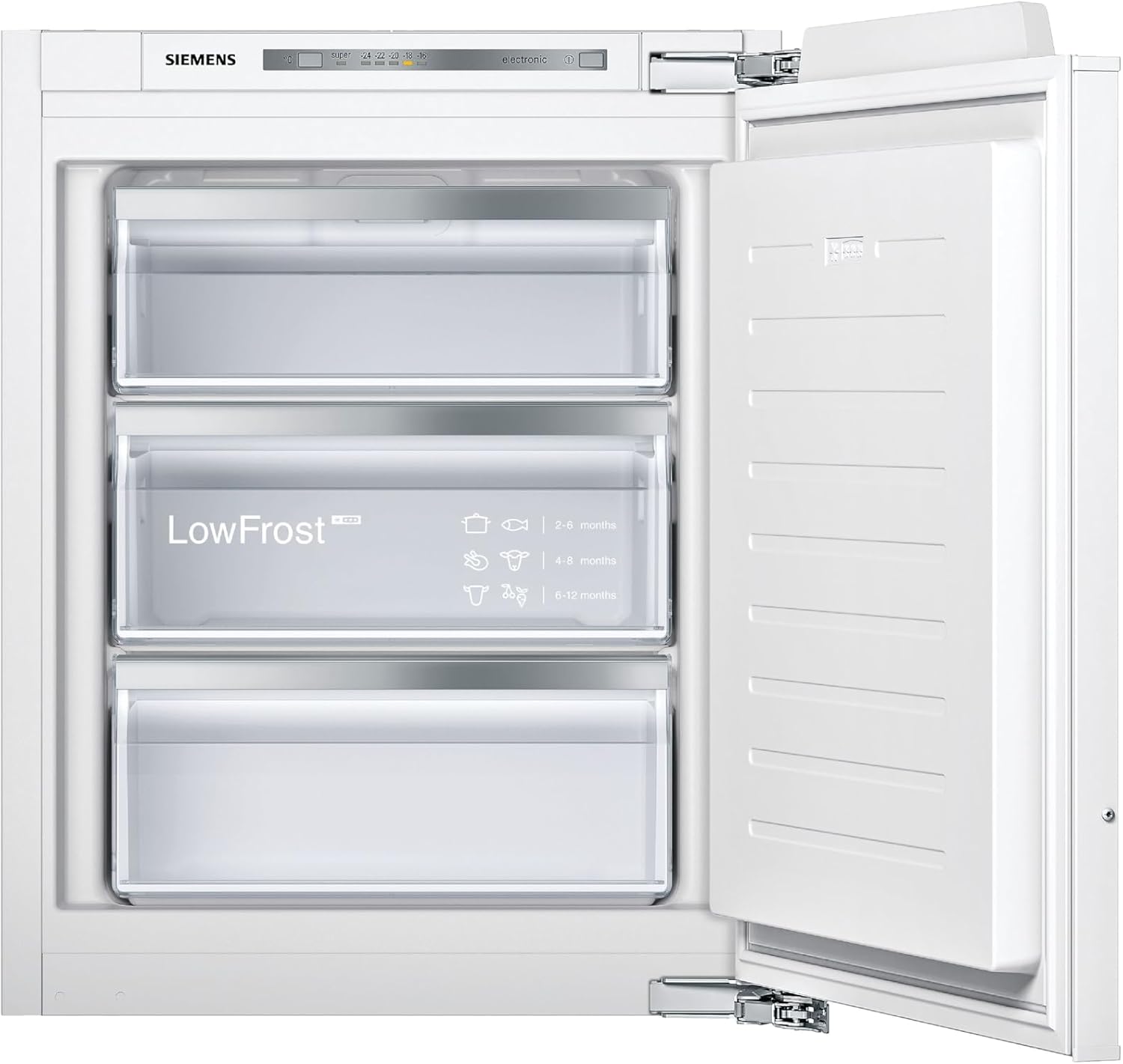 Siemens GI11VAFE0 iQ300 Einbau-Gefrierschrank, 167 kWh pro Jahr, 72 l, Made in Germany, LowFrost, SoftClosing Tür