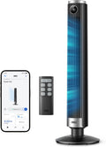 DREO Smart 102–114 cm Turmventilator fürs Schlafzimmer, 8.4m/s, 20 dB Leise, Höhenverstellbar, DC-Motor, 9 Stufen, 4 Modi, 90°-Oszillation