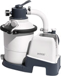Intex 26642, Wasserdurchfluss 3500 l/h, Systemdurchfluss 2000 l/h, Sandfilterpumpe Krystal Clear mit RCD, Kunststoff, Weiß