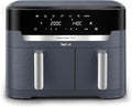 Tefal Dual Easy Fry XXL Heißluftfritteuse 11 l, 2700 W, Energiesparend EY942B, Airfryer mit 2 Kammern, 7 Programme, Digitales Display