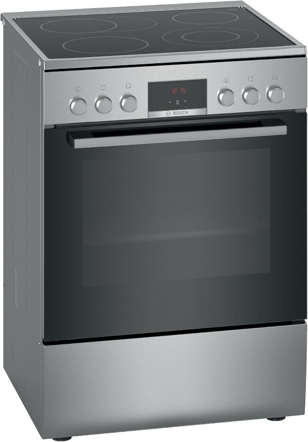 Bosch HKR39C250 Serie 4 Elektro-Standherd, 60 cm breit, EcoClean Direct Reinigungshilfe, 3D Heißluft Backen auf 3 Ebenen, LED-Display-Steuerung