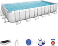 Bestway Power Steel 56474-3 Set oberirdischer Pool, 732 × 366 × 132 cm, Rechteckig