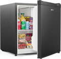 Upstreman Mini Kühlschrank 46 l mit Eisfach, Schwarz-FR17, Temperaturregelung, Energiesparend, Kühlschrank Klein für Wohnheim, Büro