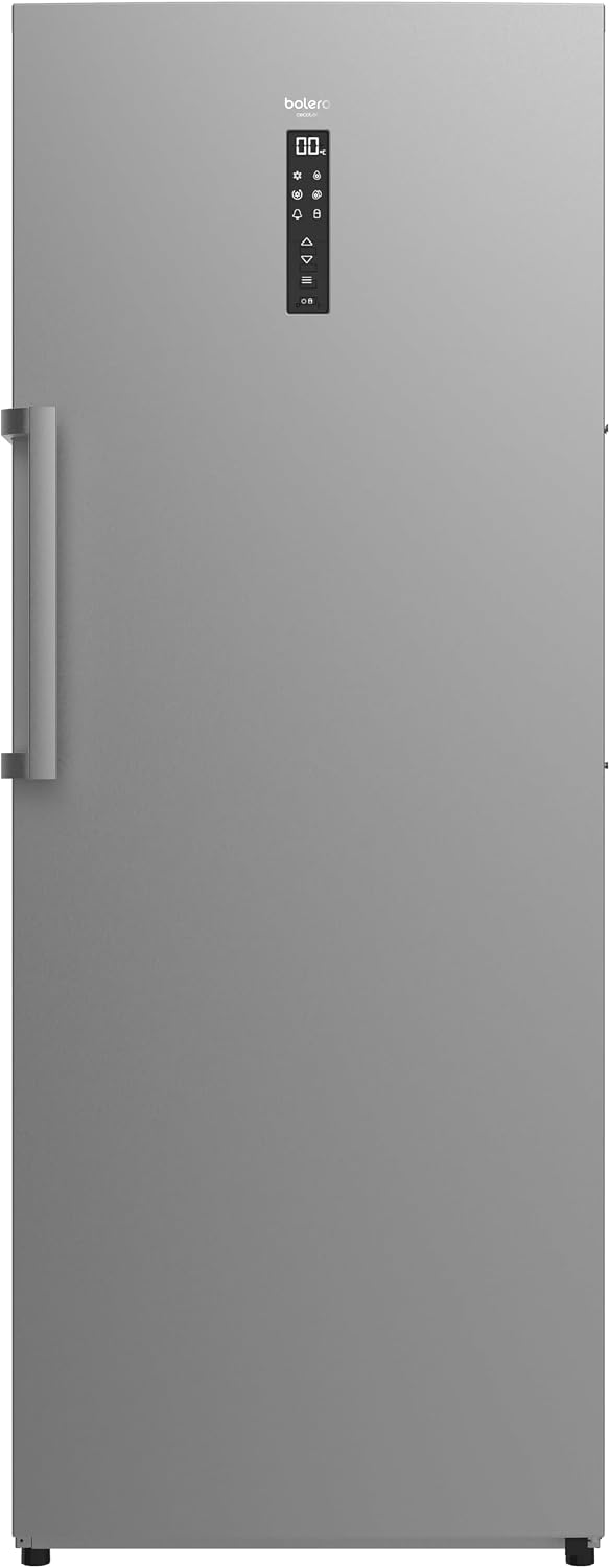 Cecotec Gefrierschrank Bolero CoolMarket UF 380 Edelstahl. 380 Liter, Energiesparend, Motor Inverter Plus, Total No Frost, Kontrollbildschirm