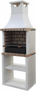 MAESTRO FERRETERO MOVELAR Nola Plus Deluxe M00211 Beton-Grill für Garten und Terrasse, 70 × 47 × 221 cm REF: M00211, Grillrost 56 × 35 cm
