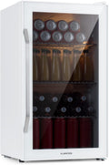 Klarstein Mini Kühlschrank mit Glastür, Mini-Kühlschrank für Zimmer, Getränkekühlschrank Klein mit Verstellbaren Ablagen, Kleiner Kühlschrank 80 Liter