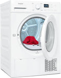 Exquisit Wärmepumpentrockner, 8 kg Trockner mit 16 Programmen, TWP803-030E weiss, Startzeitvorwahl, Knitterschutz