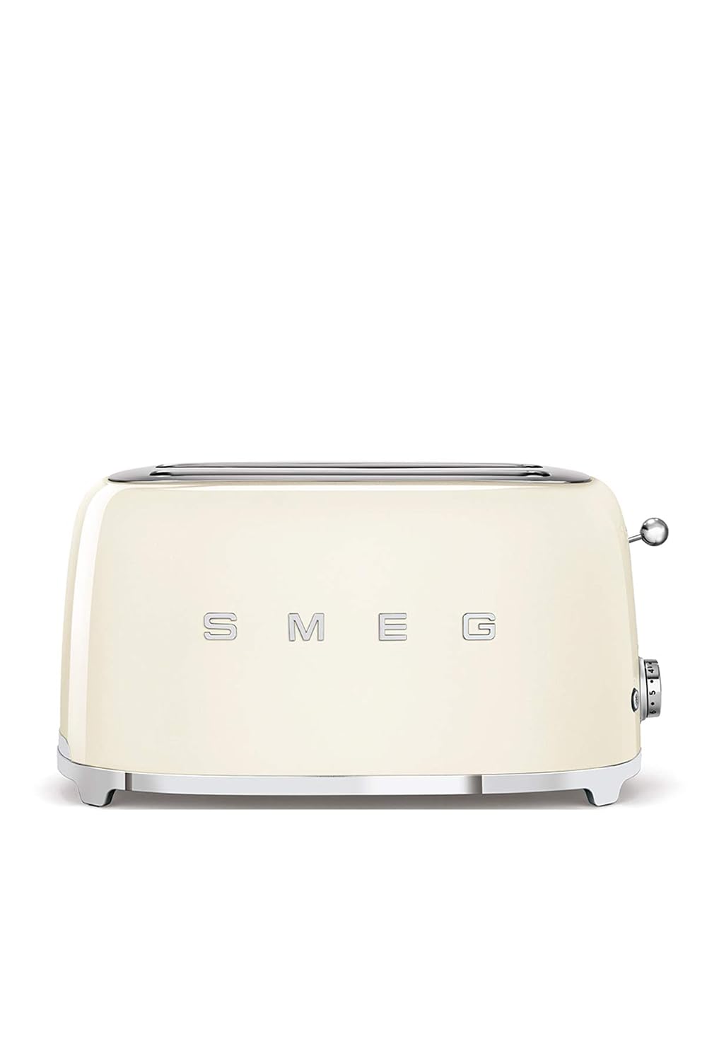 Smeg, 1500 W, 2 × 4 TSF02CREU -Toaster, 2 Schlitze für 4 Scheiben, 6 Vergoldungsniveaus, Heizfunktion, Abtau- und Bagel- Funktion