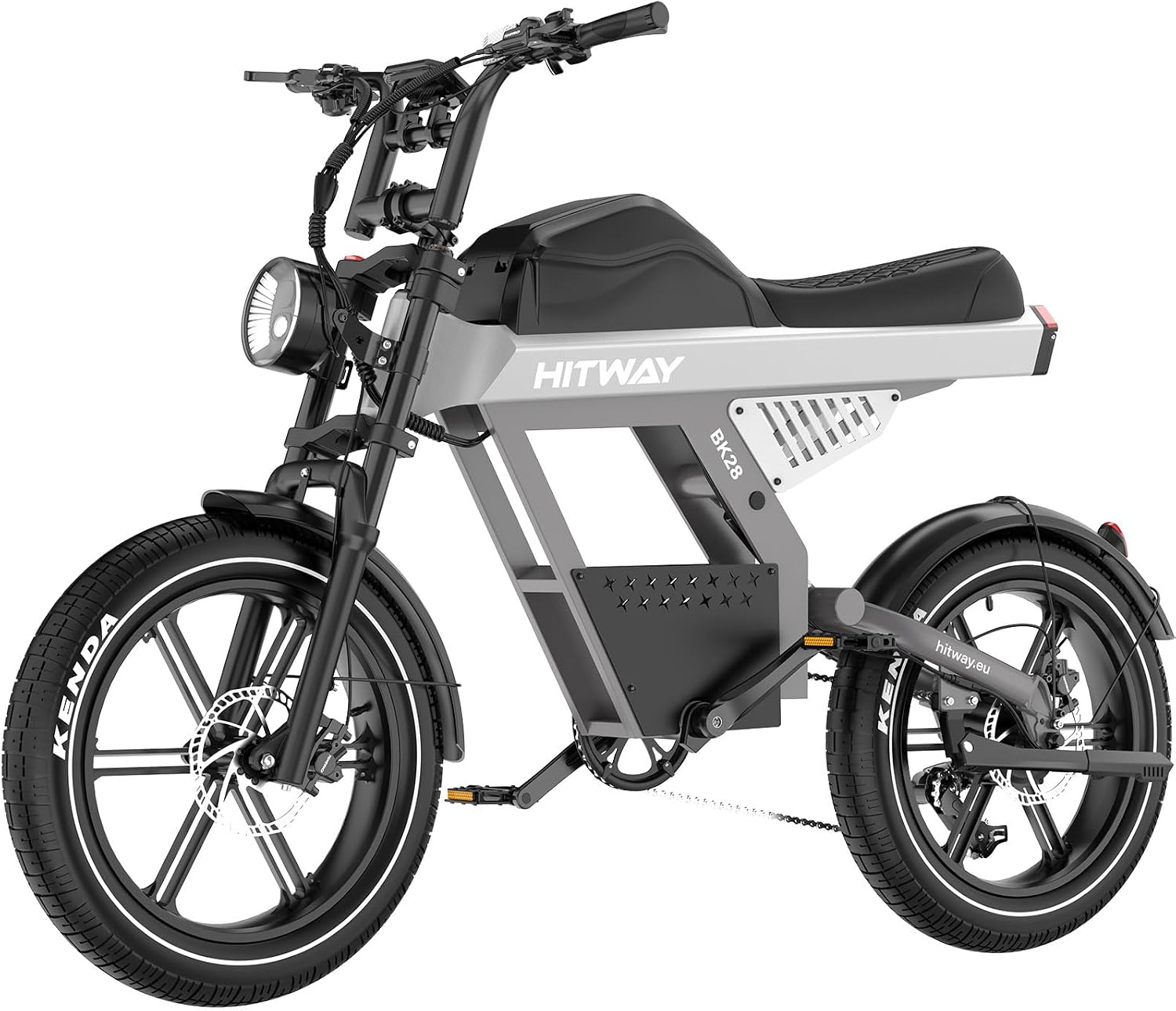 HITWAY E-Bike, 48 V 25 Ah Akku, 250 W Motor bis 25 km/h, Fatbike Elektrofahrrad für Herren, 20 × 4,5 Zoll Fette Reifen Pedelec, Reichweite 80-100 km