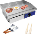 TAIMIKO Elektrische Grillplatte, 55 × 35,5 cm, 3000 W, Mit Thermostat Und Abnehmbarer Saftwanne, Professionell, 2 Kochzonen, Kommerziell, Edelstahl