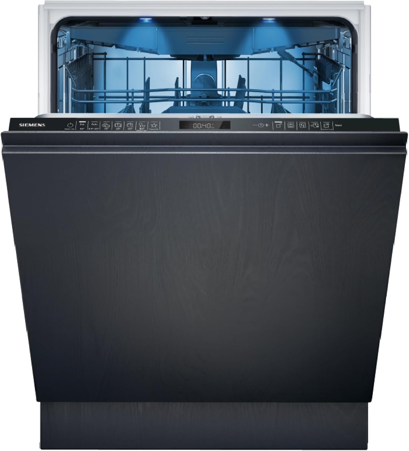 Siemens SN95EX22CE iQ500 vollintegrierter Geschirrspüler, 60 cm, Made in Germany, VarioScharnier für flexible Einbausituationen, VarioSpeed Plus