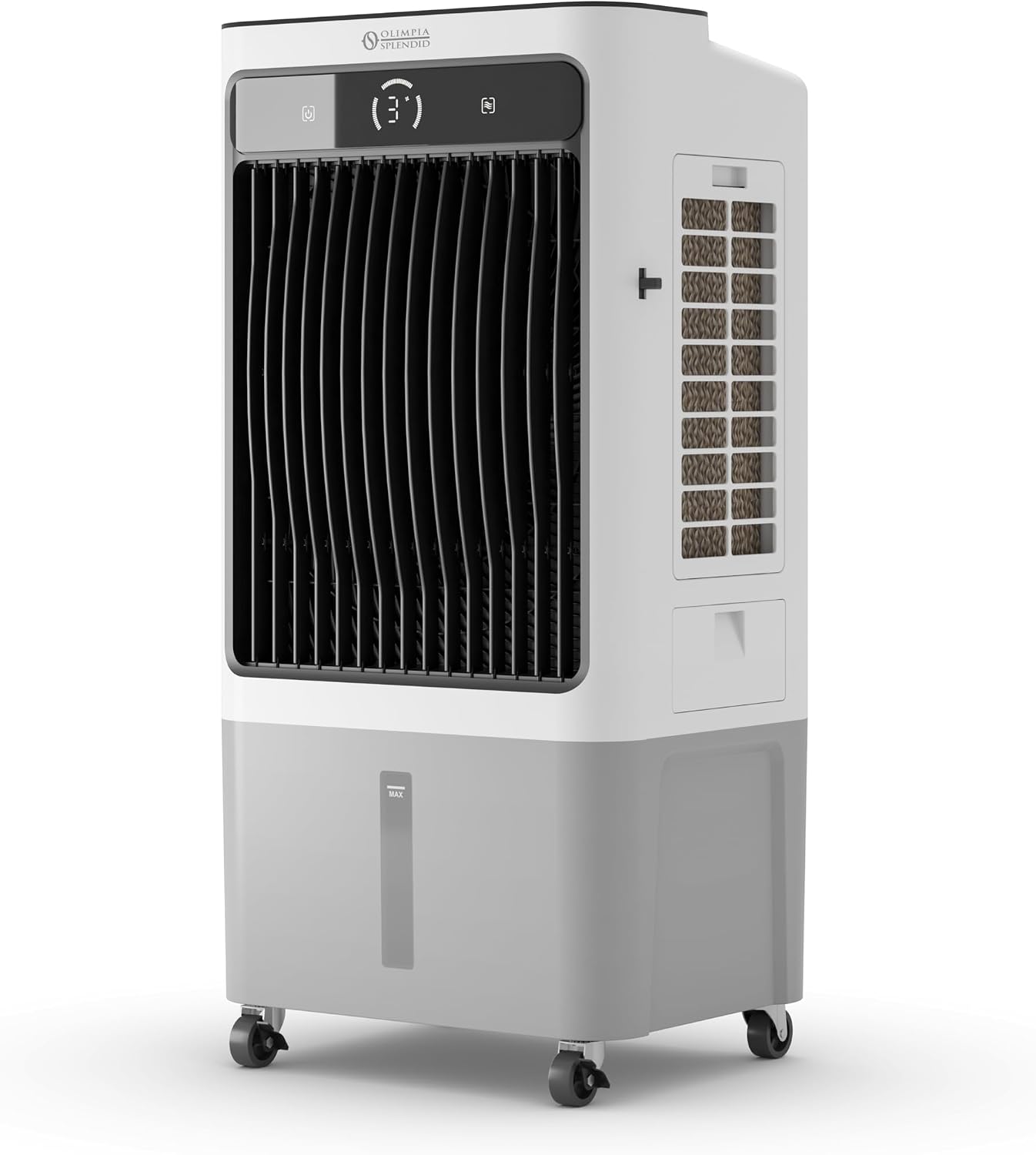 Olimpia Splendid, Peler 40 Verdunstungskühler, 40 Liter, Luftreiniger mit Verdunstungspanel, Kühlung, Belüftung, Touchscreen-Display